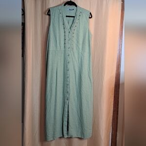 Penningtons Light Khaki Green Sleeveless Maxi Dress